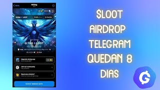 GAMEE - AIRDROP MINERIA TELEGRAM iQUEDAN 8 DIAS DE FARMEO!