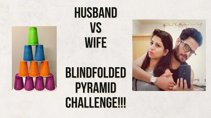 Cup Pyramid Challenge | Husband vs Wife!!!