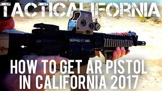 Can we still get ar pistols in california? yes can. watch to find out
the 3 main avenues for you obtain one 2017. use code "tca5" 5% off
your en...