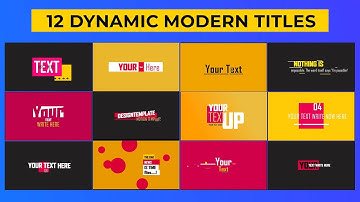 Dynamic Modern Titles After Effects Template