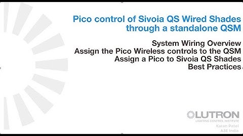 Lutron shades programming with wirless QSM