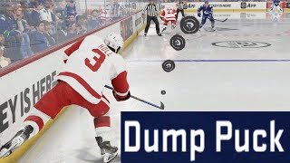 How do you dump the puck in NHL 24
