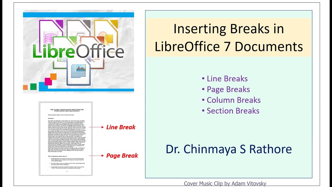 Inserting Breaks in LibreOffice 7 Documents