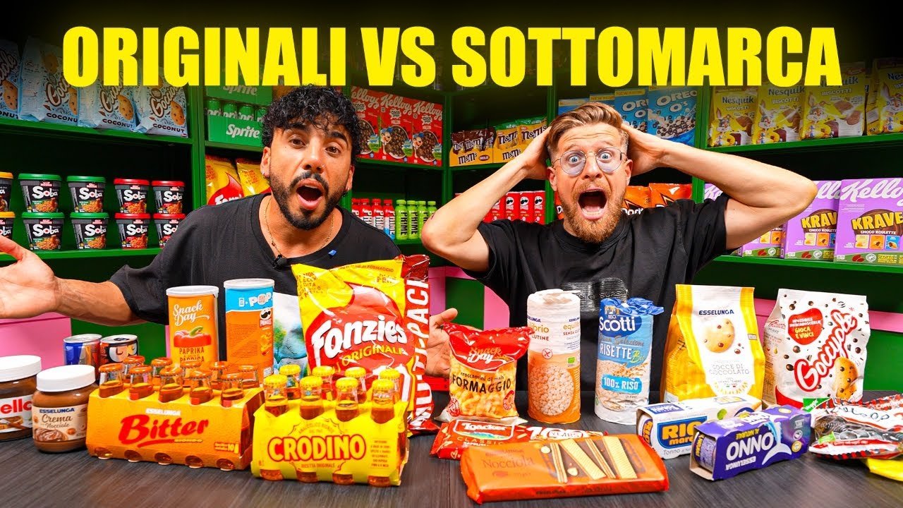 RICONOSCI IL CIBO ORIGINALE vs CIBO SOTTOMARCA LIVELLO IMPOSSIBILE - SBAGLIO TUTTO E PERDO LA CALMA!