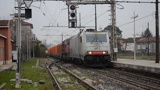 E483 024 e G2000 200 021 FER con Treno merci in transito a Lugo