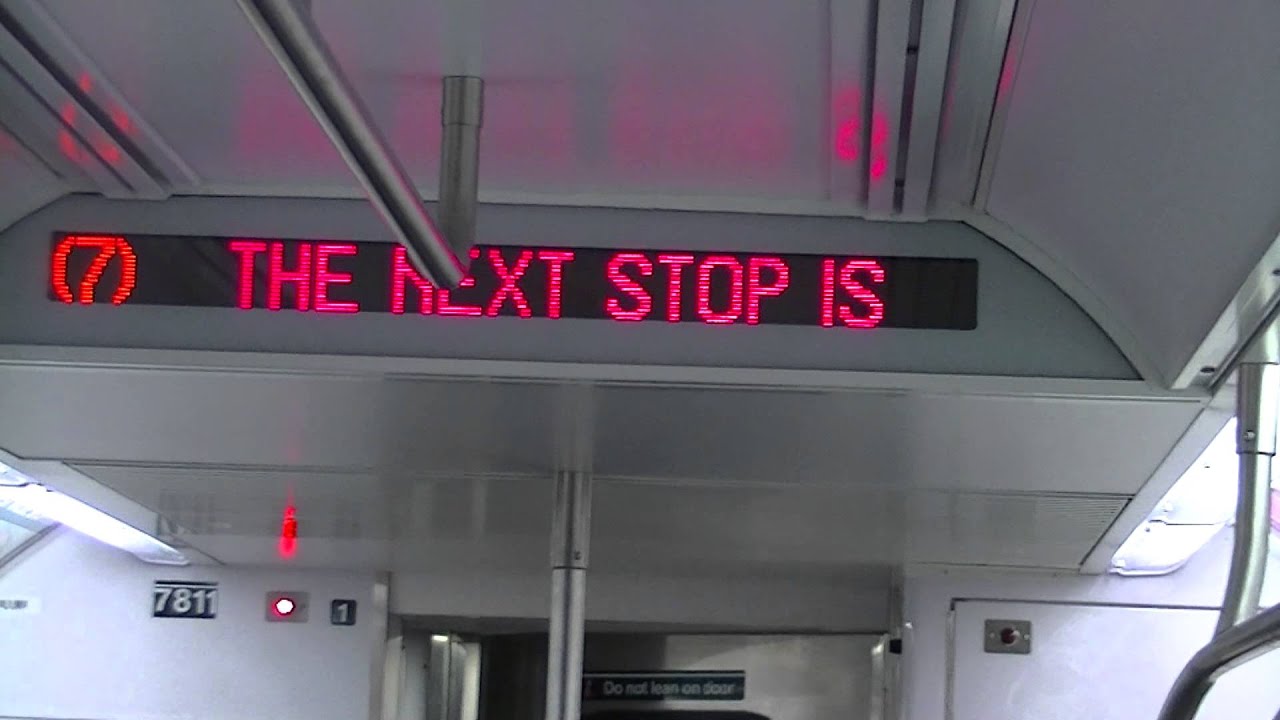 Mta R188 Interior R188 7 Lcl Interior Destination Sign to Queensboro Plaza - YouTube