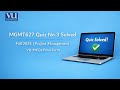 MGMT627 Quiz No.3 Solved | Fall 2025 | VU MCQS Mid Term