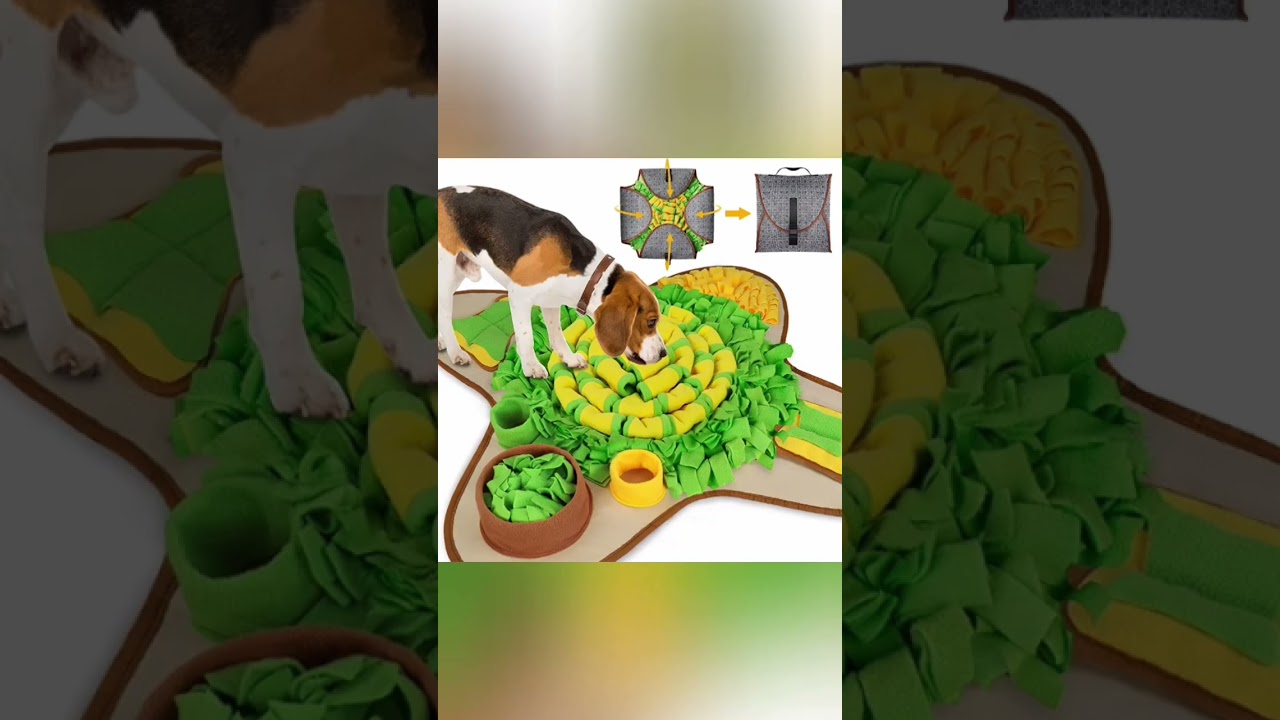 HOPET Snuffle Mat for Large Dogs, 28.3x28.3inch Interactive Puzzle Toys for Mental Stimulation 