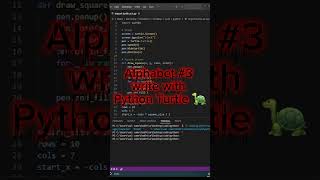 Alphabet #3 write with Python Turtle 🐢 #python #coding #learncoding #programming #beginners #shorts