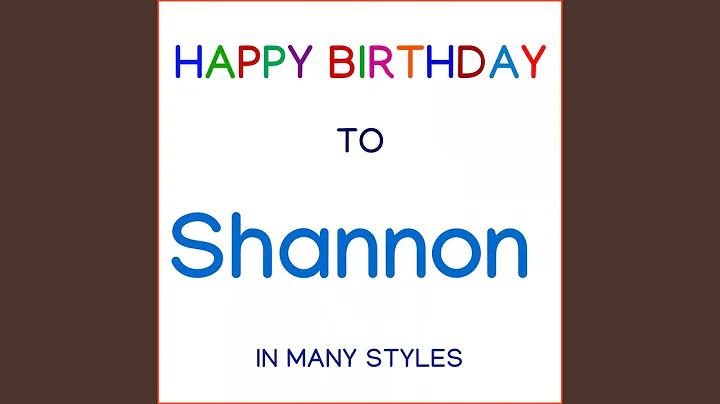 Happy Birthday To Shannon - Hip Hop