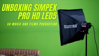 Unboxing of simpex pro hd led 5 light, how to install soft box. screenshot 2