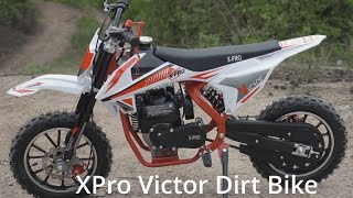 X-PRO Victor Mini Dirt Bike, Gas Power 4 Stroke Dirt Bike! 40CC Pit Bike, Pull Start, 10" Wheels!