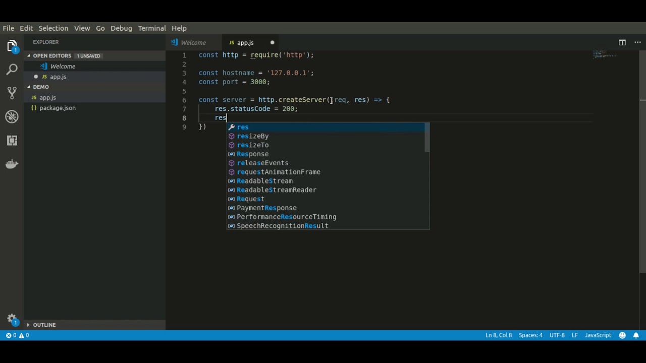 nodejs server web - YouTube