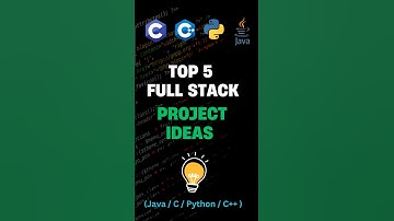 Top 5 projects idea for full stack developer 🔥🔥 #shorts #projects #coding