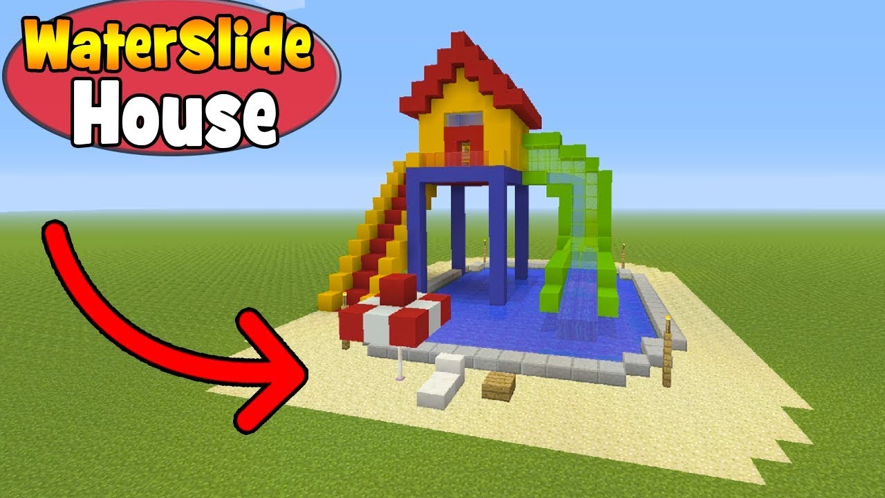 Minecraft Tutorial How To Make A Waterslide House Waterslide