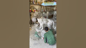 Đắp Tượng Con Hổ Đứng Trên Đá - Điêu Khắc Thế Anh -Sdt:0968890138 Thiết Kế - Thi Công Trên Toàn Quốc