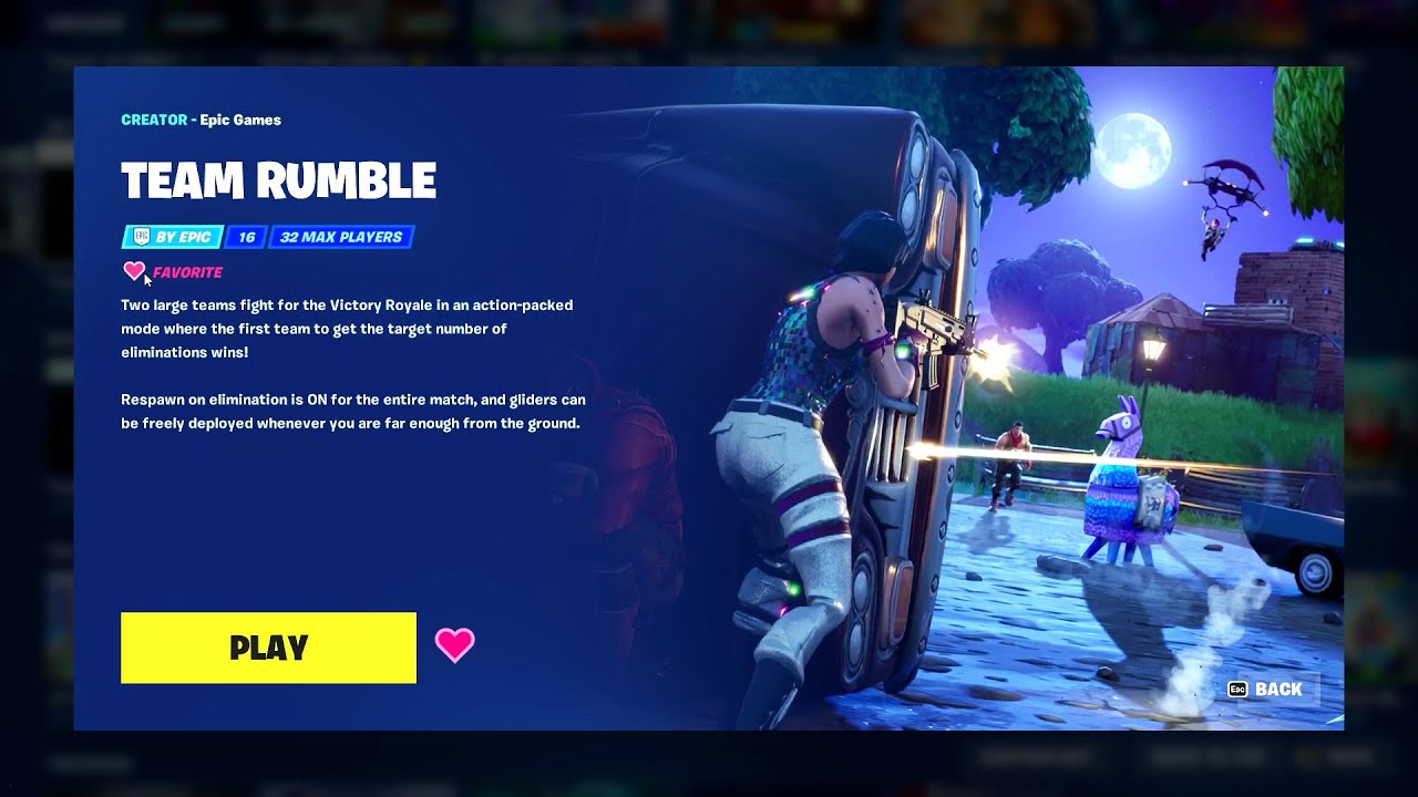 Where To Find Team Rumble Mode In Fortnite Season 4 Chapter 4 - YouTube