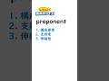 英語は単語 proponent (ショート版)