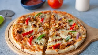 Shawarma pizza | Chicken shawarma pizza recipe| Pizza recipe screenshot 4