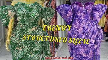 How to:cut and sew a trendy structured sleeve/standing sleeve/beginner friendly/detailed/firm sleeve