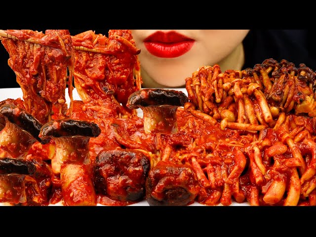 ASMR SPICY MUSHROOMS EATING SOUNDS | SATISFYING CRUNCH | KLE ASMR