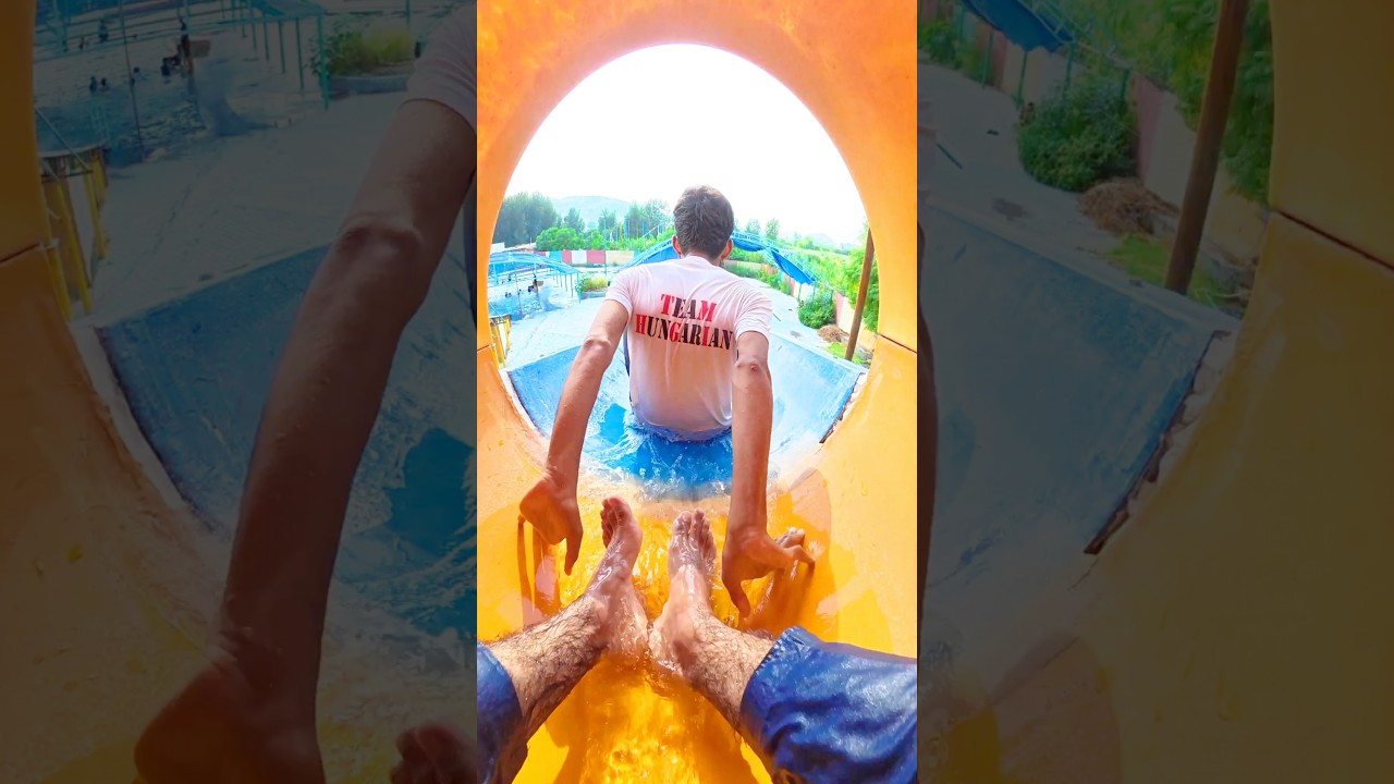 waterslide parkour Free running pov 🥳