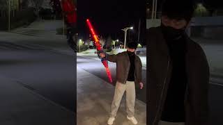 I really like my new lightsaber. It’s so cool!