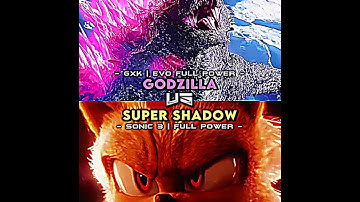 Godzilla (evolved) vs super shadow #short #sonic3 #godzillaxkongthenewempire