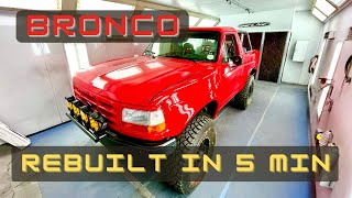 Painting a Ford BRONCO Custom Built Baja Ready Race Red Truck