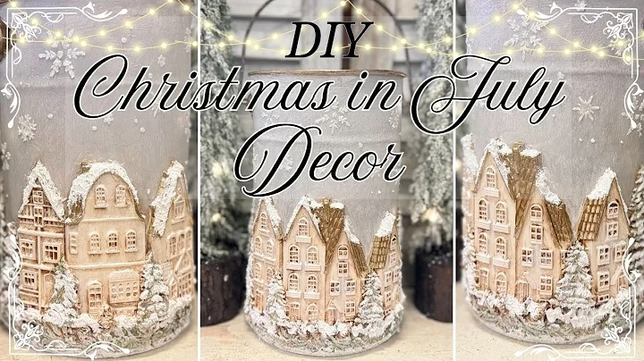 DIY Christmas in July Home Decor | Bucket Thrift Flip | Winter Wonderland Decor | Stamperia Moulds