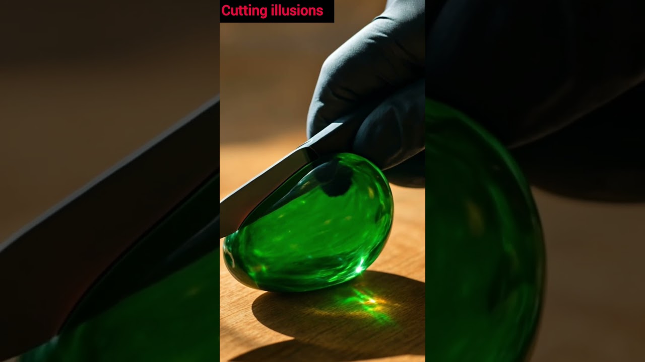 "Cutting a Crystal Green Avocado ✨ | Satisfying & Unexpected!" 