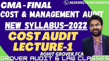 #cmafinal #costaudit #syllabus2022 CMA-FINAL (COST AUDIT-1) NEW SYLLABUS