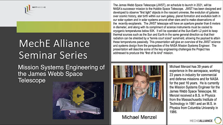 Mike Menzel '81: Science & Systems Design of NASA'...