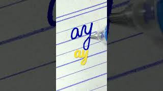 Learn to write cursive small letter connections with ay | Cursive handwriting practice for beginners