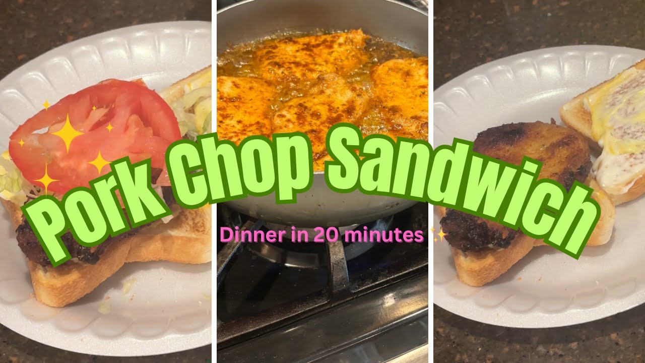 Weeknight Dinner Hack: 🥪 Pork Chop Sandwiches in 20 Minutes! 🍅