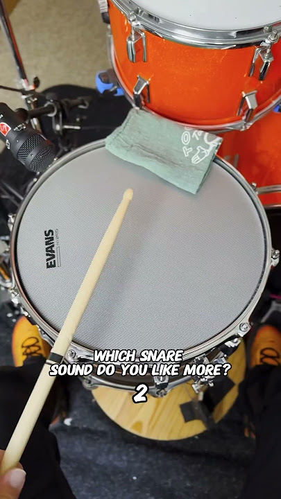 Which snare sound do you like more, 1 or 2? #shorts #short #drums #sound #tune #tuning #tone #snare