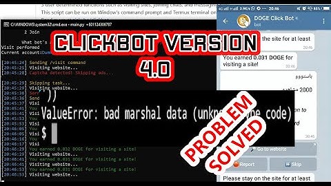 Clickbot version 4.0, bad marshal fixed | Earn Crypto Automatically