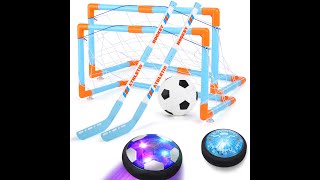 【限定的に70％オフで購入可能】EagleStone おもちゃ ホバーサッカー ホバーホッケー エアーサッカー 浮力 サッカーボール 充電 LED付き アイスホッケー 男の子 プレゼント KD016 screenshot 1