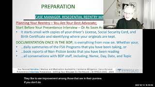 Federal Sentencing - Reentry Planning