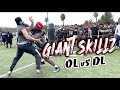  15 minutes of the nations best going beast mode  giant skillz oline vs dline  one vs one