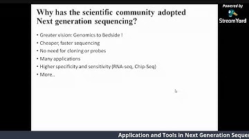 Webinar on Application and Tools in NGS Data Analysis