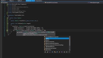 MonoGame Tutorial 014 - Camera Following Sprite