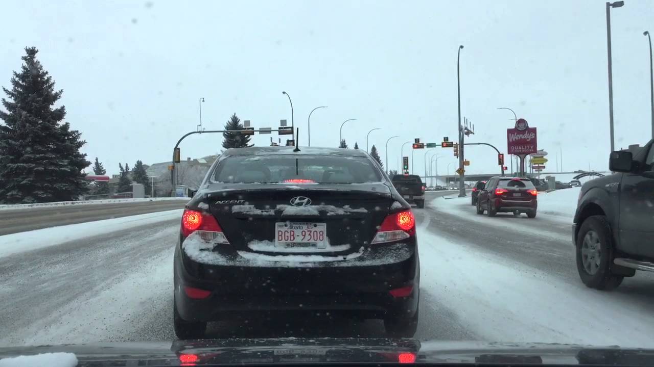 A Winter Drive in Medicine Hat, Canada