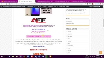 Tecno Pop 2 Pro B2 Flash File 8.1 Oreo Customer Care Firmware