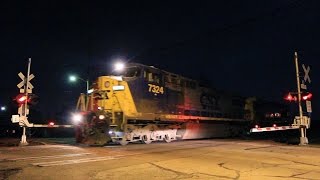 CSX Dash 8 & Dash 9 YN2 pair slowly make their way north through Plymouth as Light Power