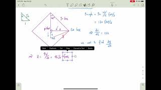 Calculus, Math 1500/1520, Related Rates Tutorial