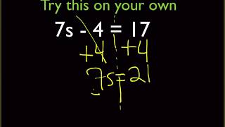 Solving One and Two Step Equations with One Variable