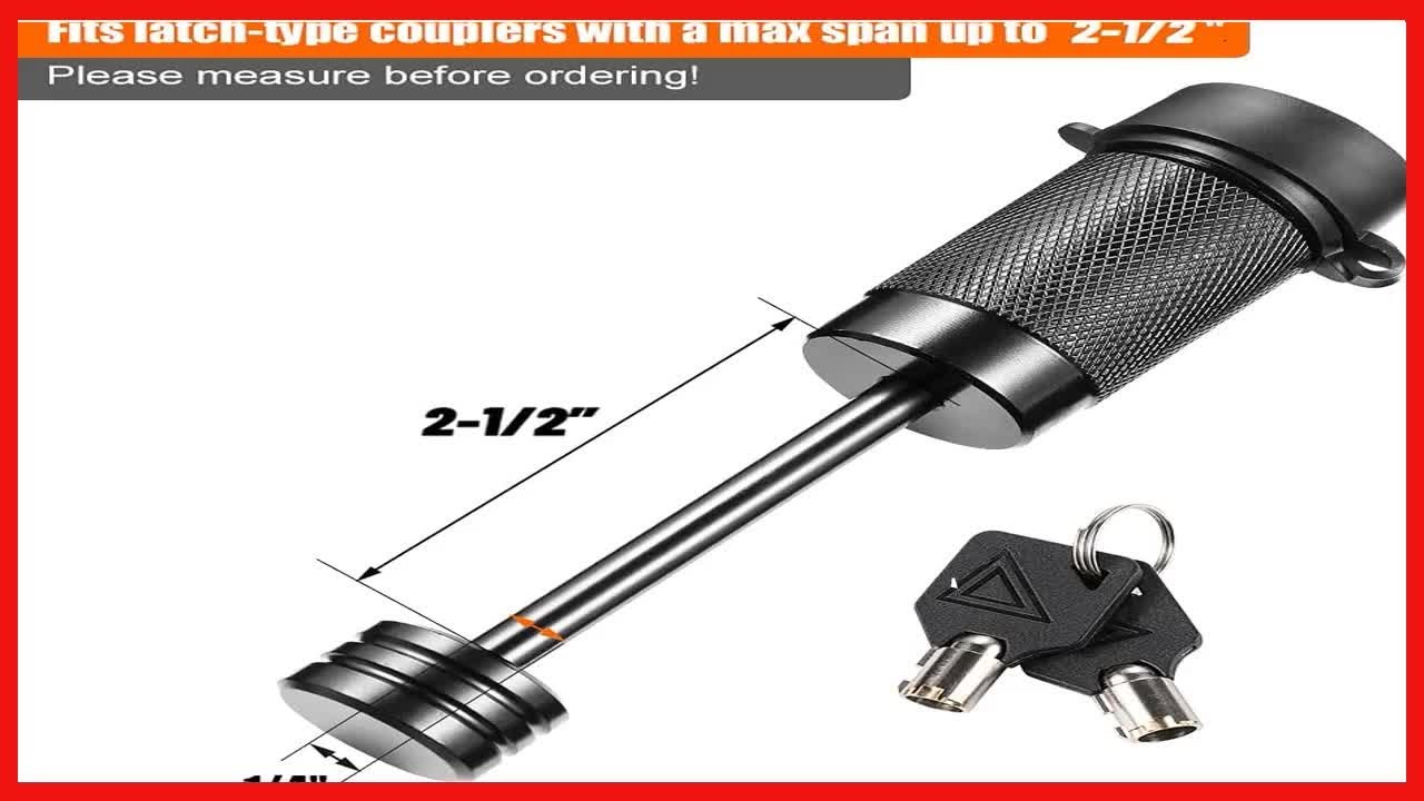 Great product -  CZC AUTO Trailer Tongue Coupler Lock, Dia 1/4 Inch