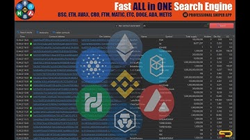 Fast ALL in ONE Search Engine [BSC, ETH, AVAX, CRO, FTM, MATIC, ETC, DOGE, ADA, METIS, REDLC]