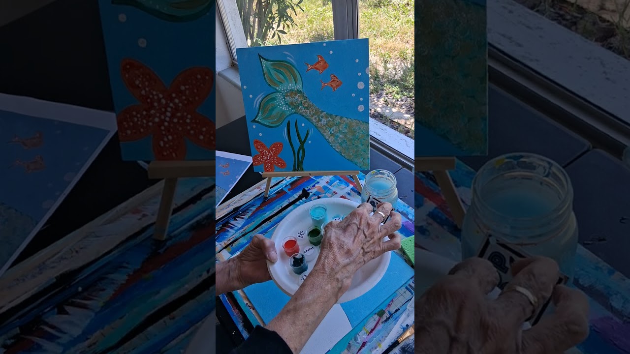 Mermaid Tail🧜‍♀️| Kids' Painting Kit Tutorial